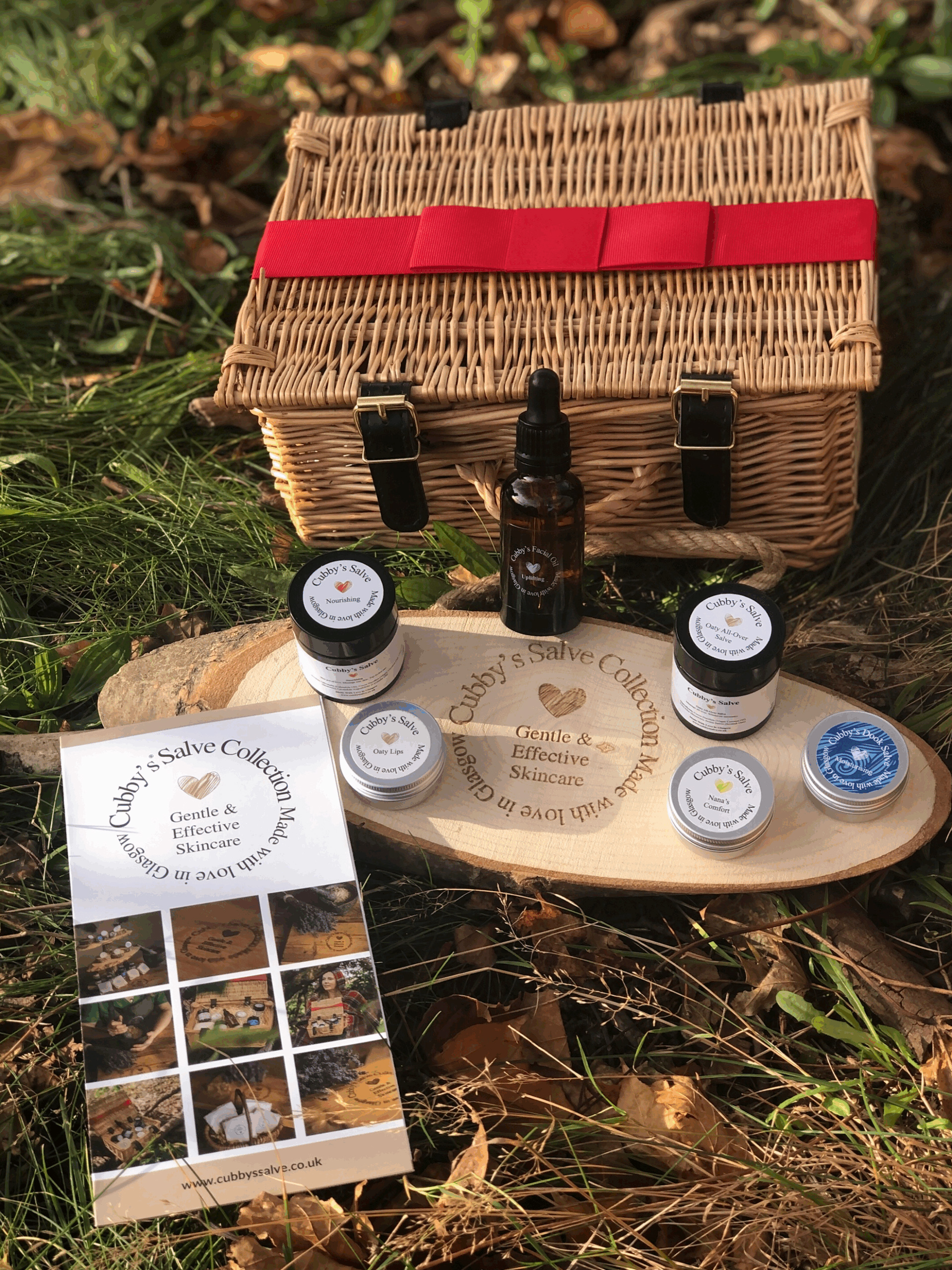 First prize: a hand-woven hamper filled with six skincare essentials